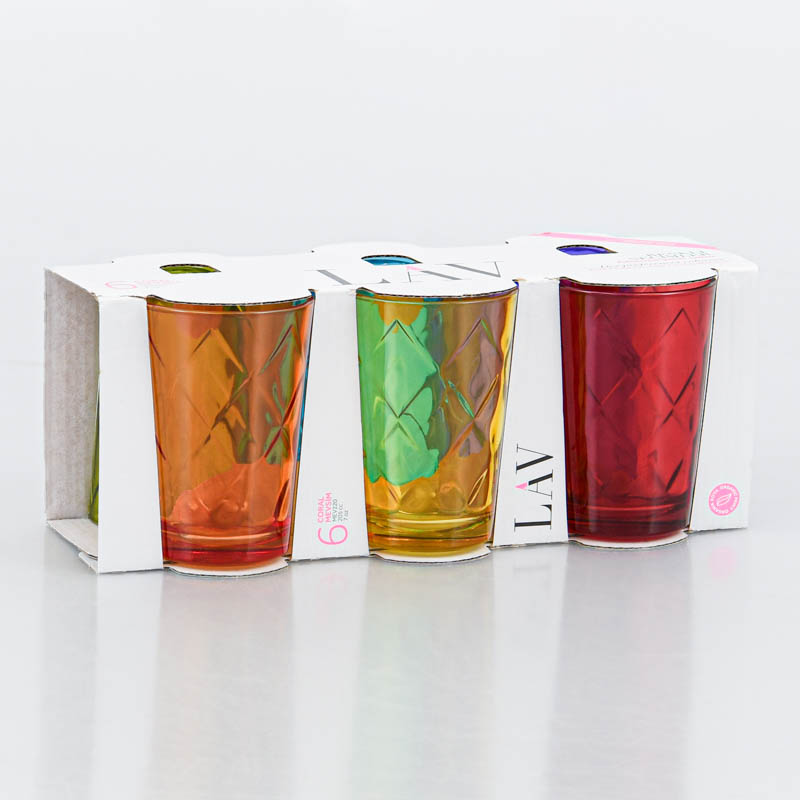 Lot de 6 verres colorés 'Mevsim' 20cl 