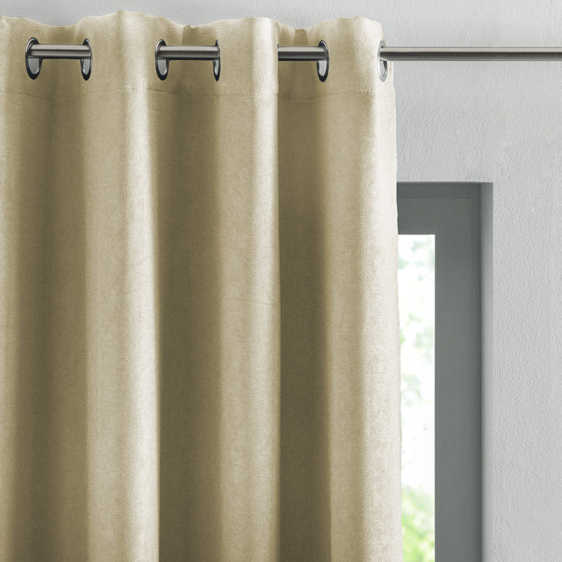Rideau occultant 'Manelle' tissé beige 
