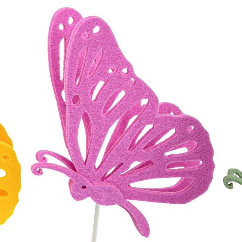 Pique papillon en feutrine 