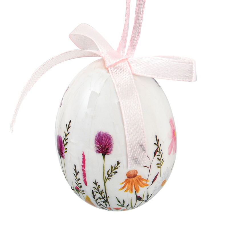 Lot de 6 oeufs de Pâques prairie