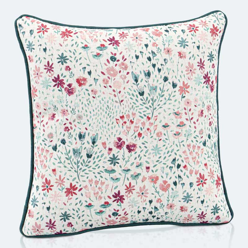 Coussin décoratif  imprimé 'Anthea' bleu rose