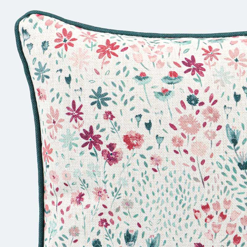 Coussin décoratif  imprimé 'Anthea' bleu rose