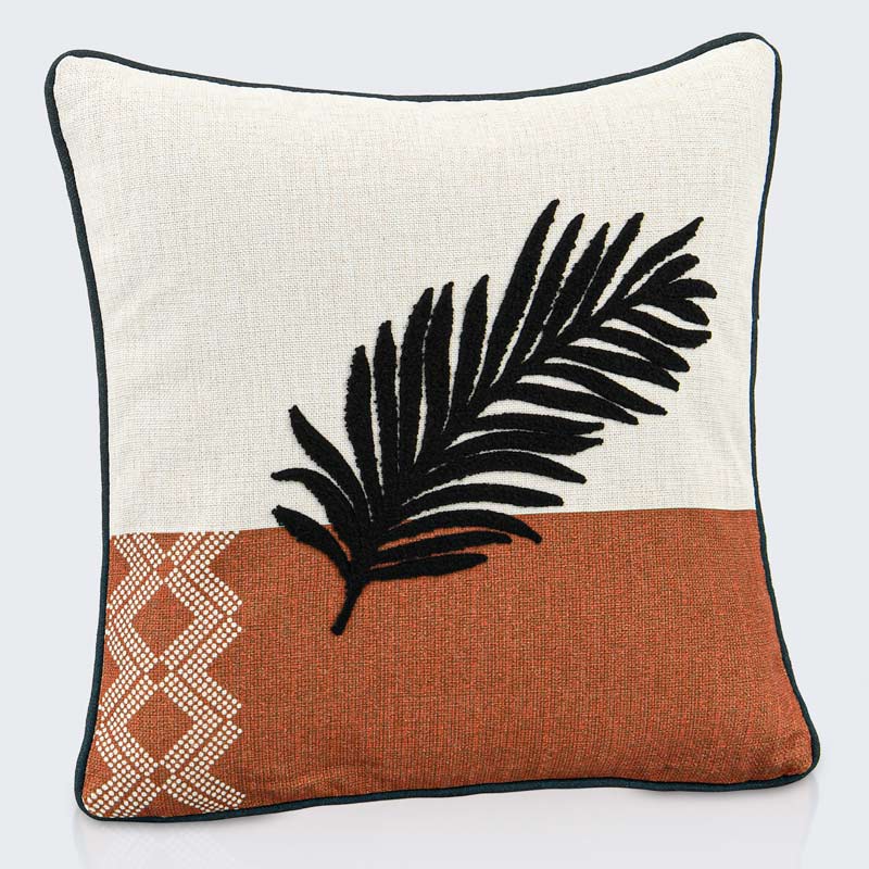 Coussin décoratif  imprimé 'Inaya' marron 