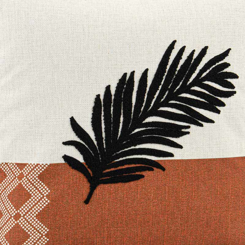 Coussin décoratif  imprimé 'Inaya' marron 