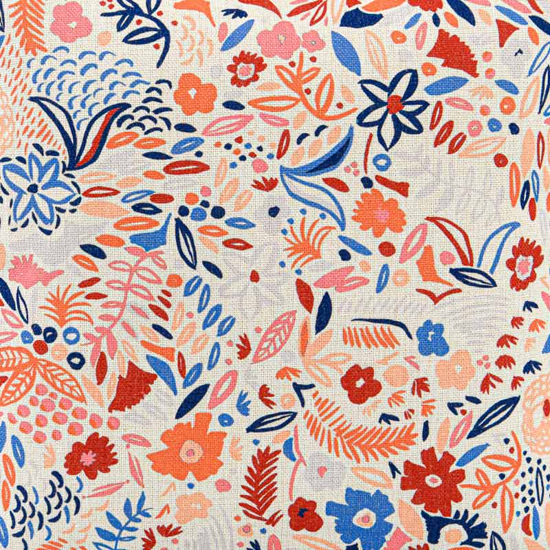 Coussin décoratif  imprimé 'Ivy' corail