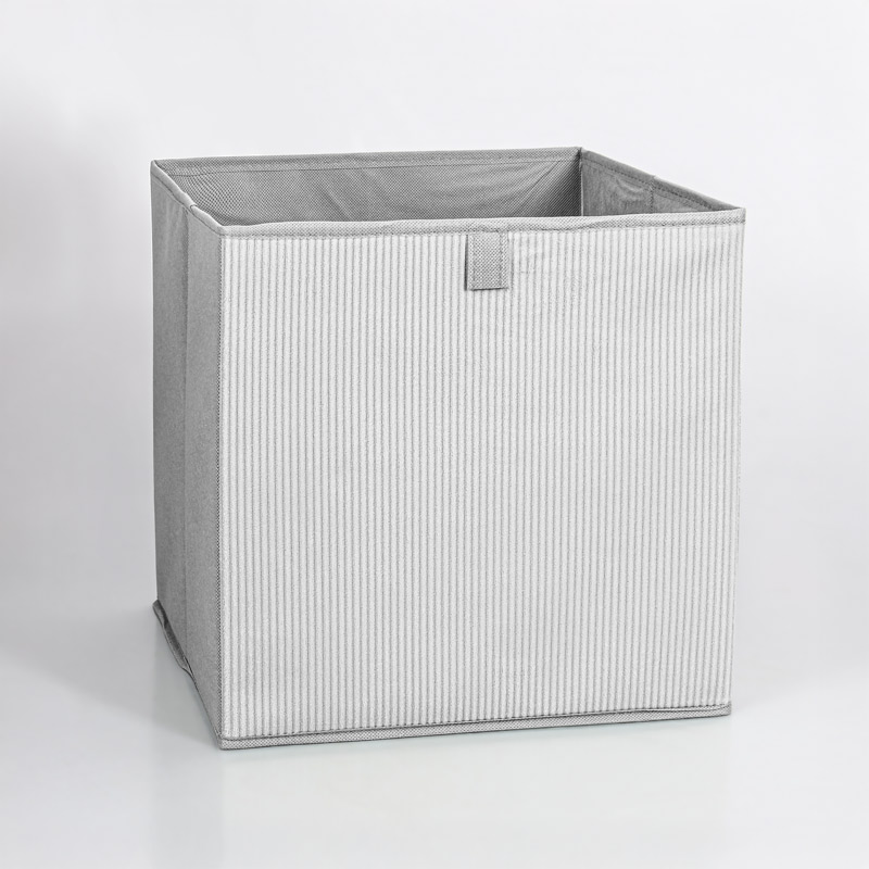 Bac de rangement imitation velours gris