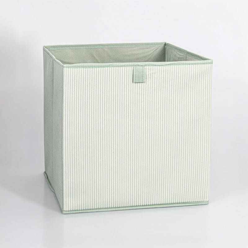 Bac de rangement imitation velours vert