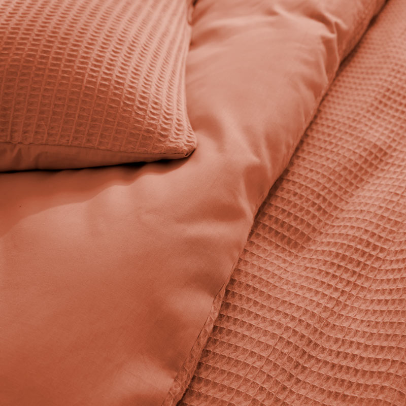 Parure 'Mahina' nid d'abeille terracotta