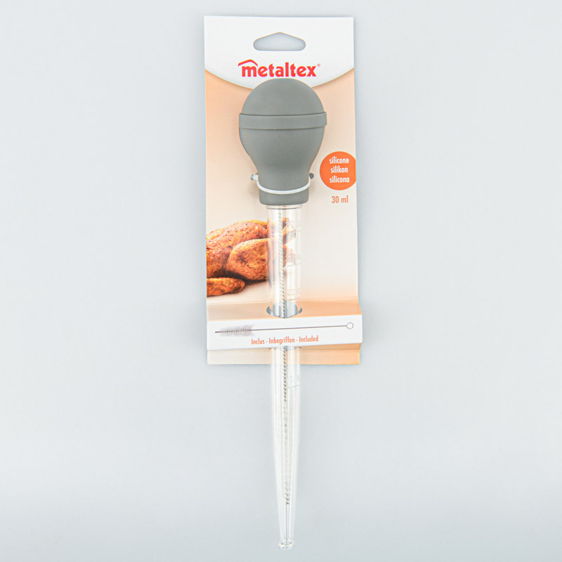 Poire à jus graduée en silicone