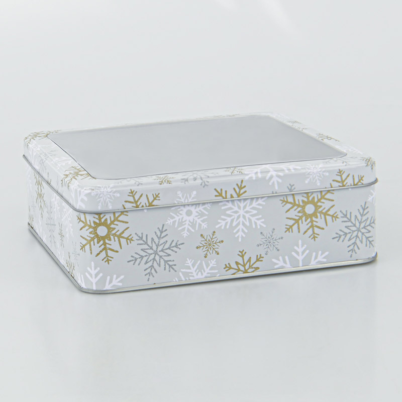 Boîte à gateaux  'Flocons Noël' 