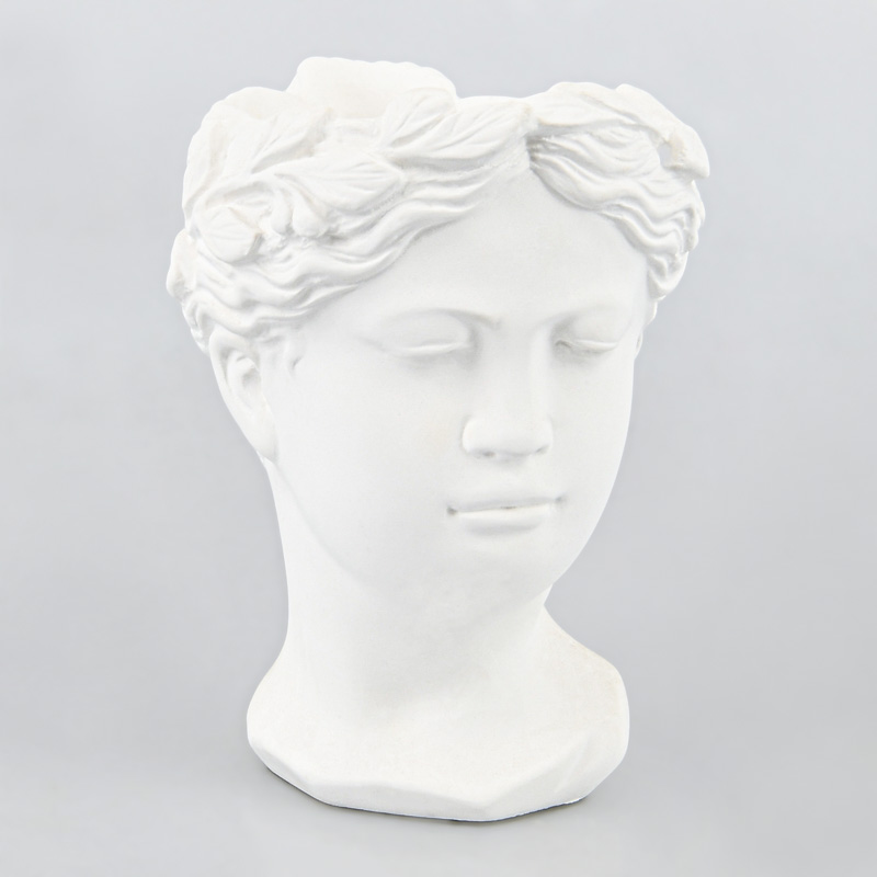 Cache-pot statue grecque blanc