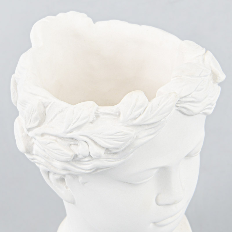 Cache-pot statue grecque blanc