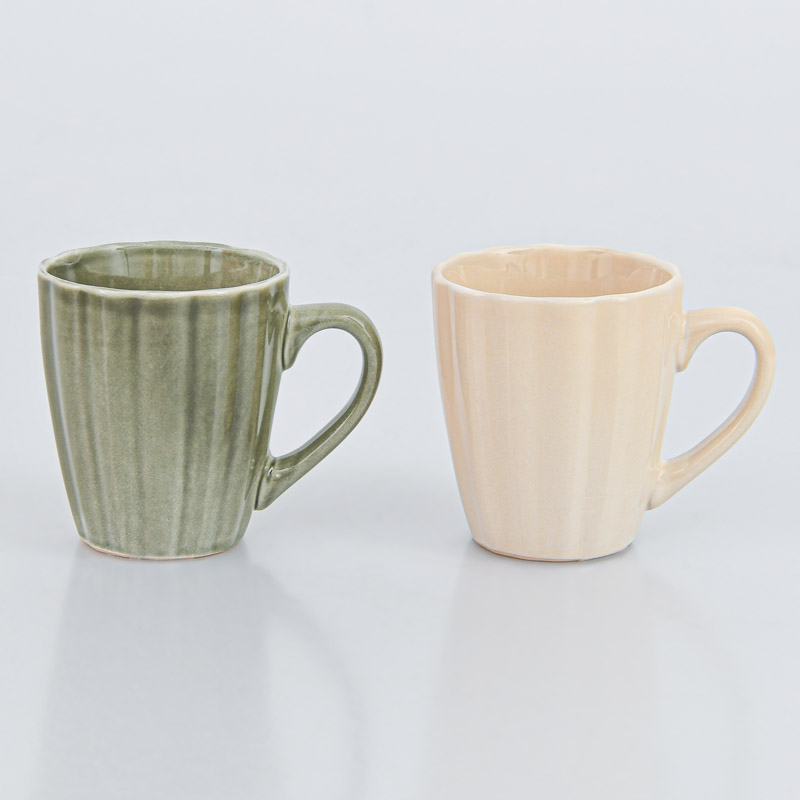 Mini mug 'Vintage Waves' grès émail réactif