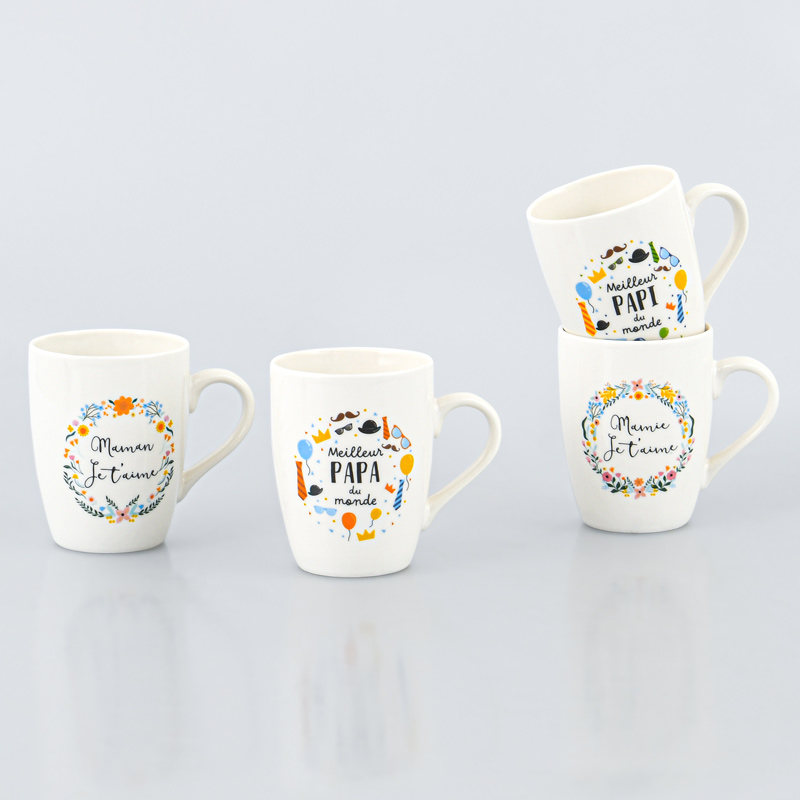Mug décoré 'My family' Papa je t'aime 36cl 