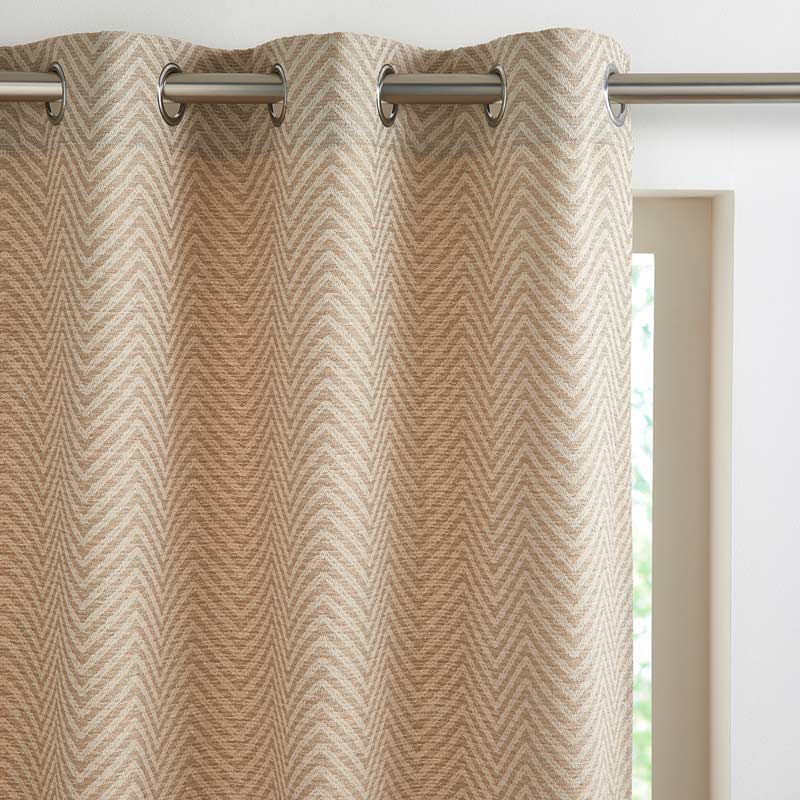 Rideau tissé jacquard 'Maringa' beige 