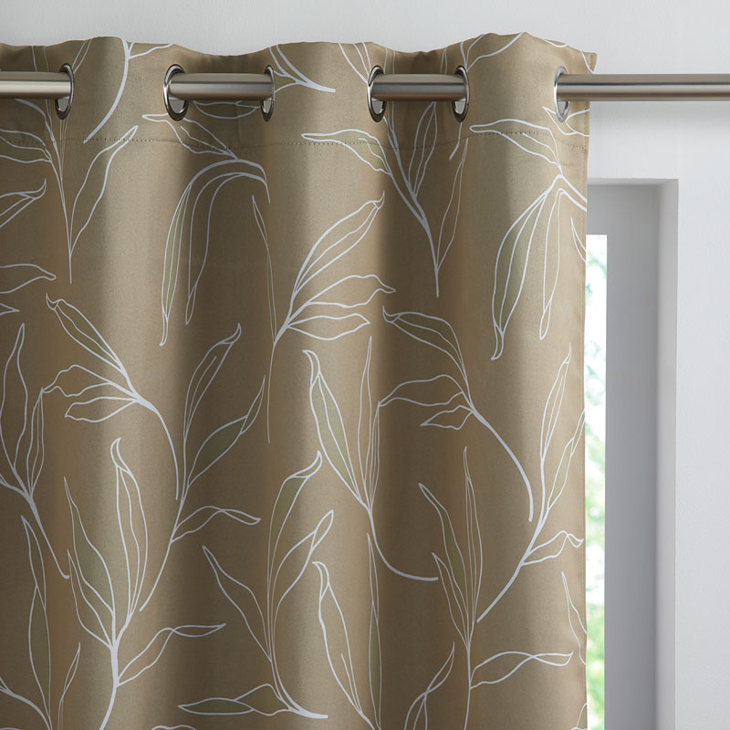Rideau occultant imprimé 'Boquira' beige