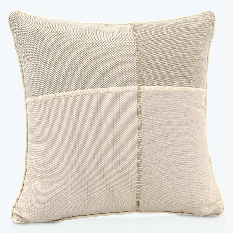 Coussin motif jacquard 'Barreiras' beige 