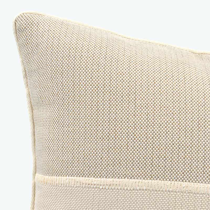 Coussin motif jacquard 'Barreiras' beige 