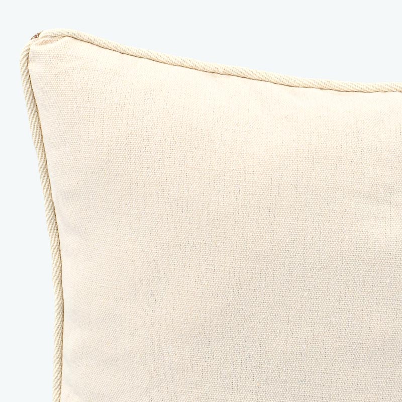 Coussin motif jacquard 'Barreiras' beige 