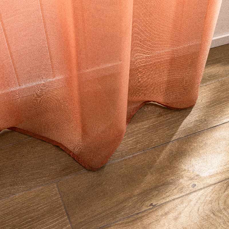 Voilage étamine 'Nebbia' terracotta