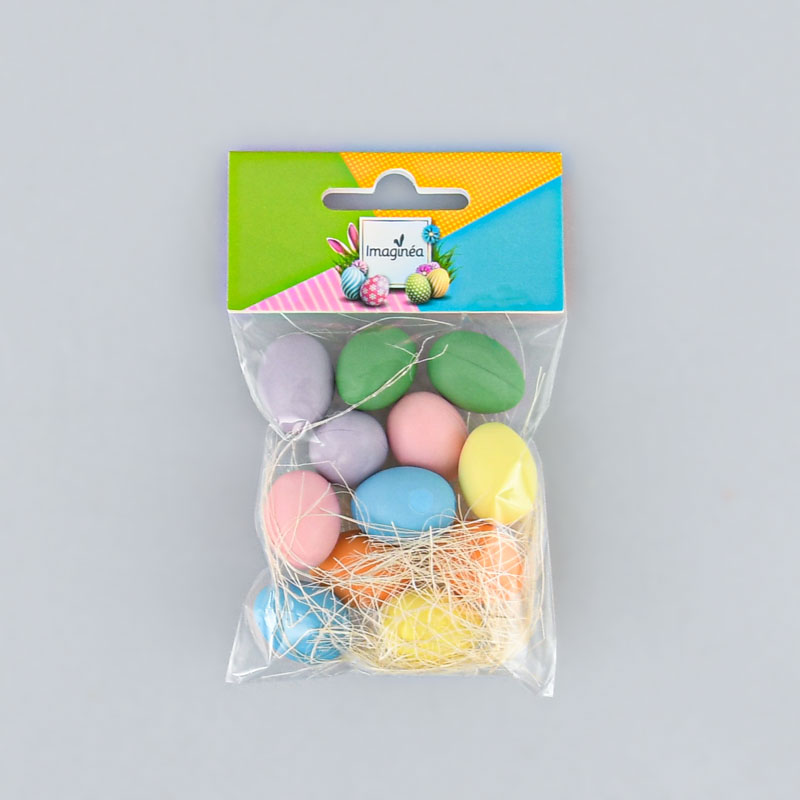 Sachet de 12 oeufs multicolores