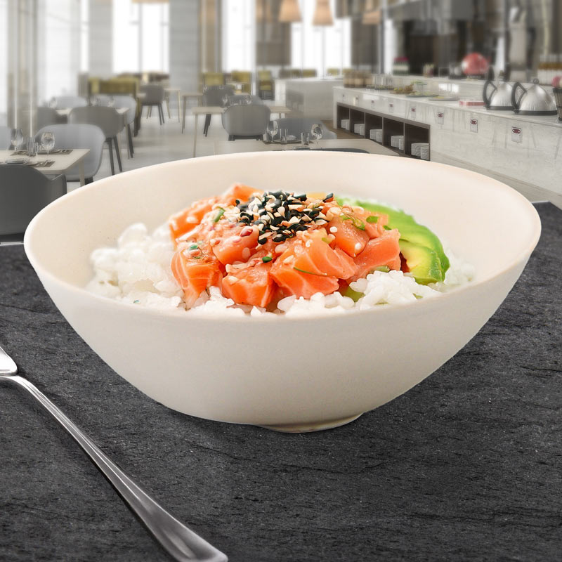Poke bowl couleur crème 