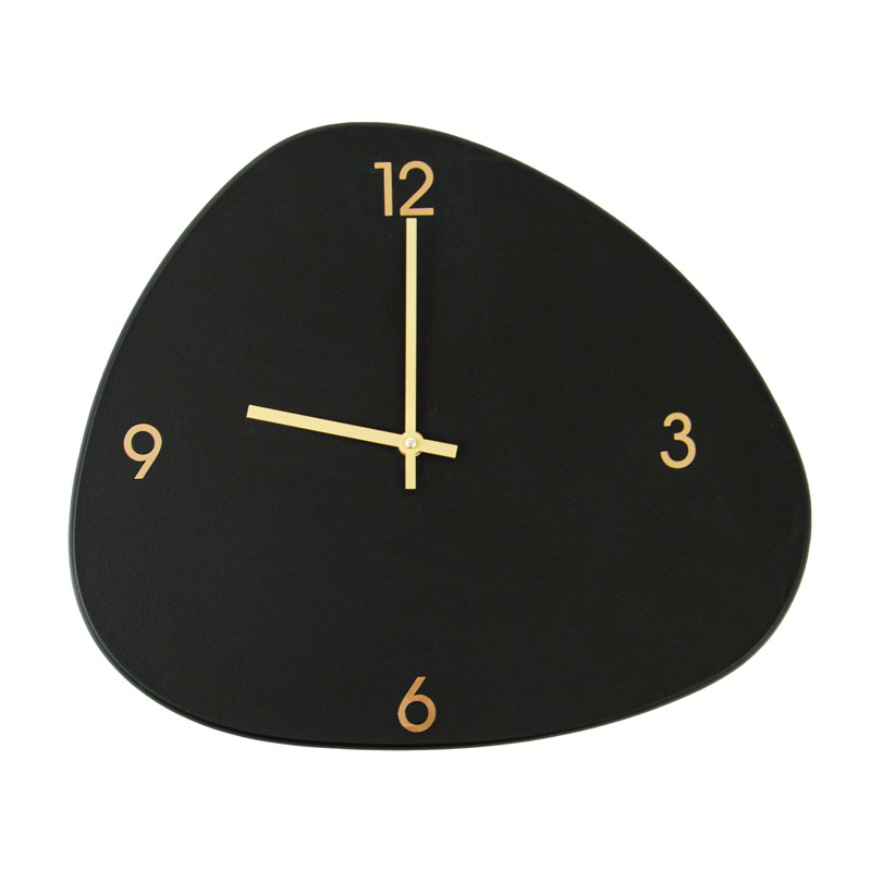 Horloge 'Galet' noire 
