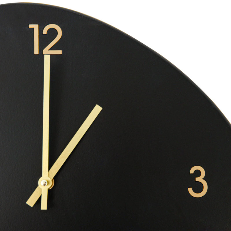 Horloge 'Galet' noire 