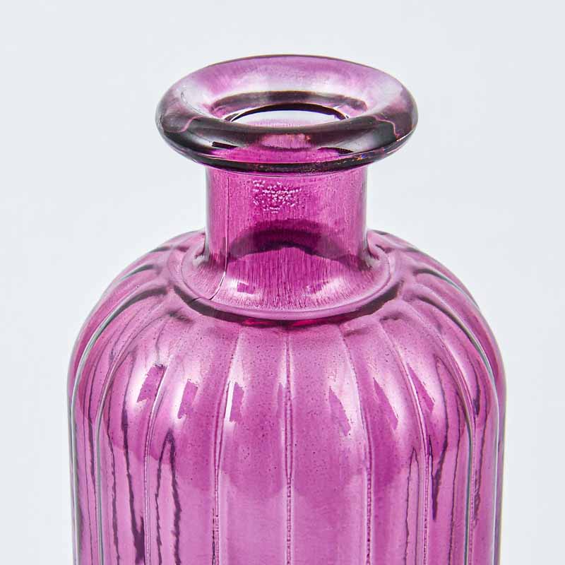 Vase soliflore strié mauve