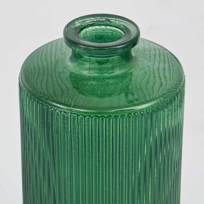 Petit vase strié vert