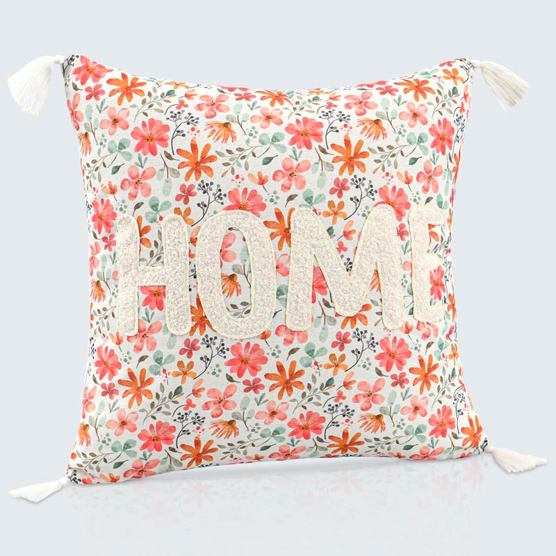 Coussin imprimé floral