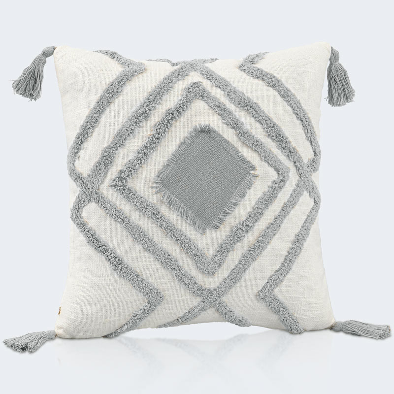 Coussin tufté 'Sari'