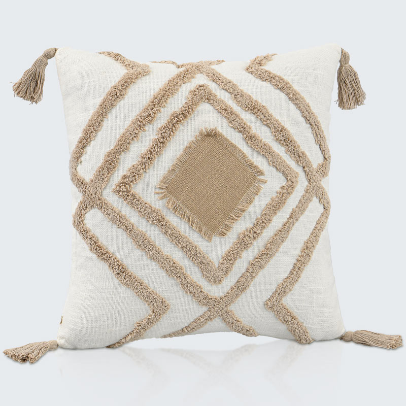Coussin tufté 'Sari'