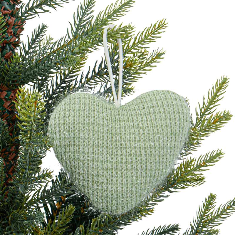 Décoration coeur 'Jardin d'Hiver' vert d'eau