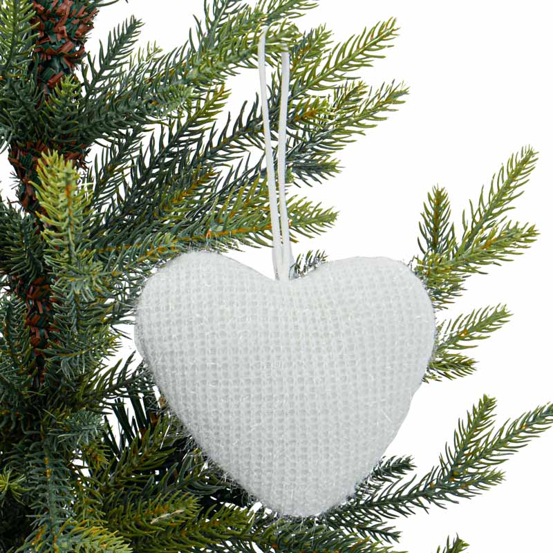 Décoration coeur 'Jardin d'Hiver' blanc
