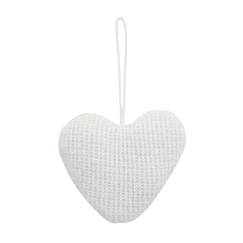 Décoration coeur 'Jardin d'Hiver' blanc
