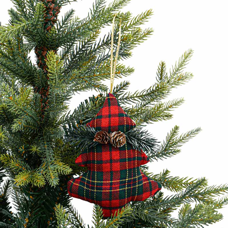 Décoration de sapin tartan 'Noël d'Antan' 