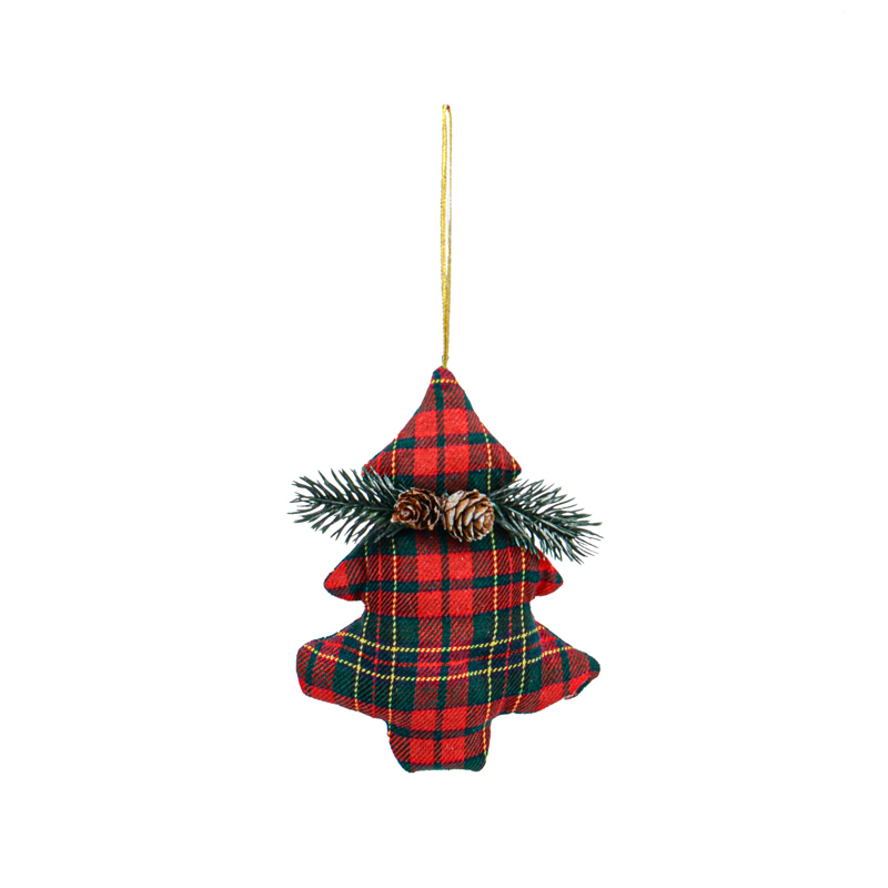 Décoration de sapin tartan 'Noël d'Antan' 