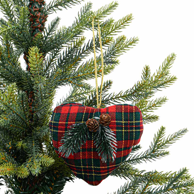 Décoration de sapin tartan 'Noël d'Antan' 