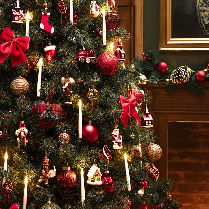Décoration de sapin tartan 'Noël d'Antan' 