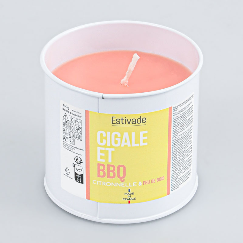 Bougie à la citronnelle en pot