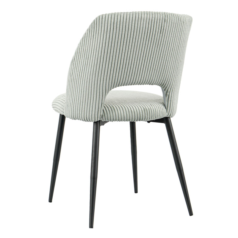 Chaise 'Ninon' velours vert d'eau