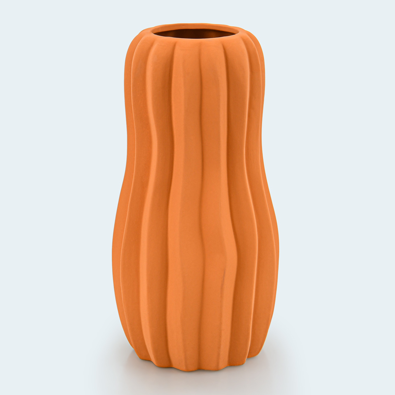 Vase citrouille ocre