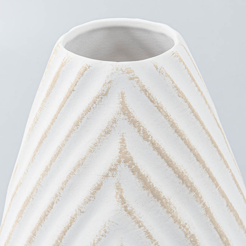 Vase wavy 'Ipanema' blanc et beige