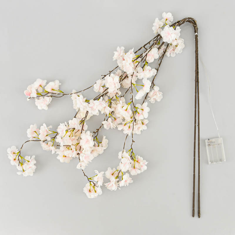 Branche tombante 100 led fleurs de cerisier 