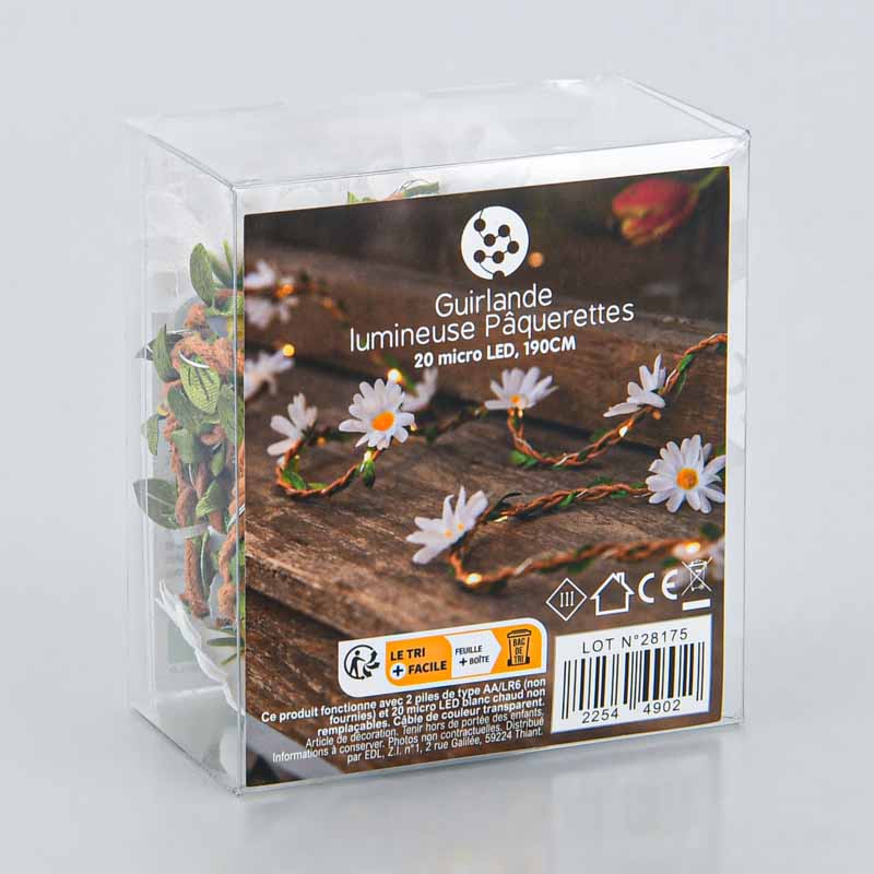 Guirlande lumineuse pâquerettes