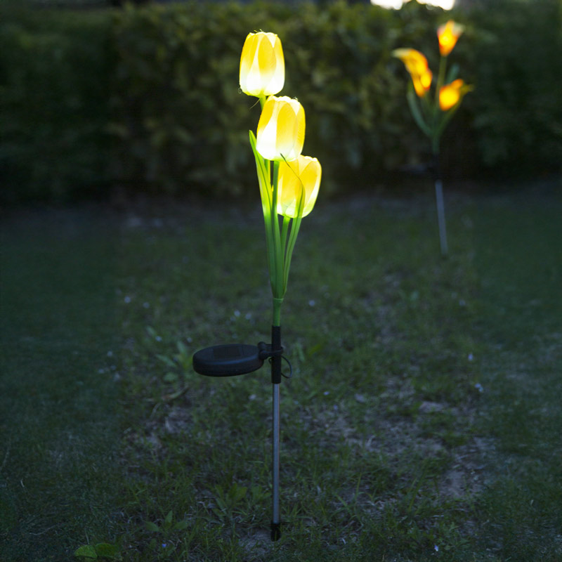 3 tulipes artificielles à planter