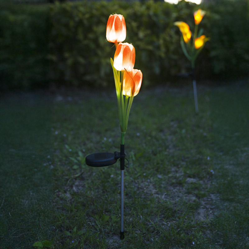 3 tulipes artificielles à planter