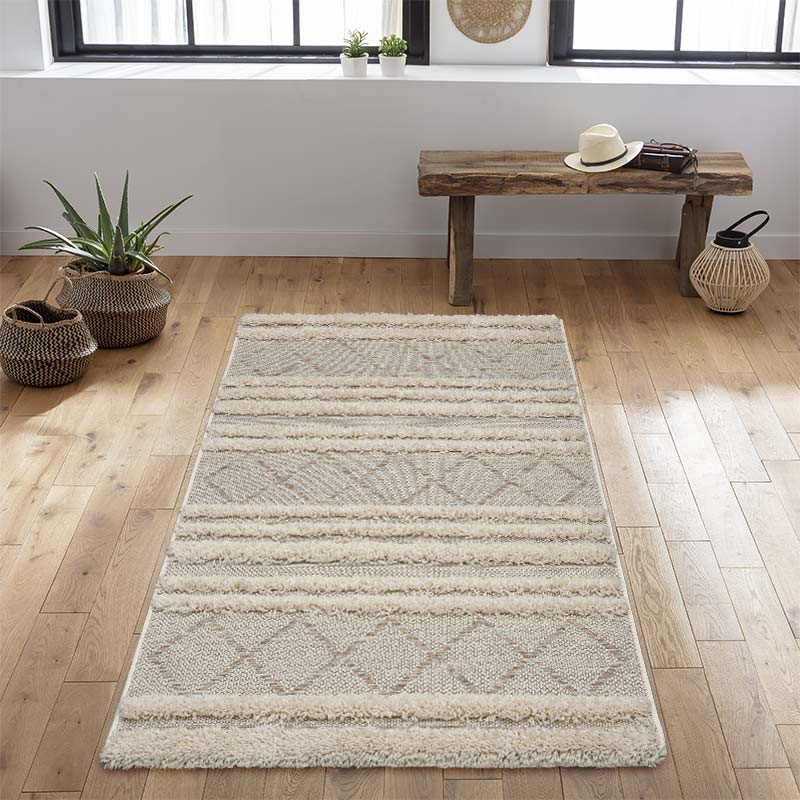 Tapis tendance bohème gris