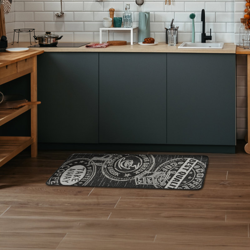 Tapis de cuisine 'Coffee' noir